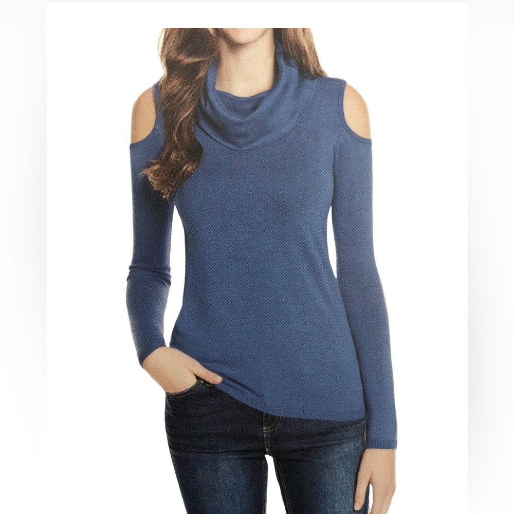 Buffalo David Bitton Women’s Cold Shoulder Cowl Neck Sweater.
